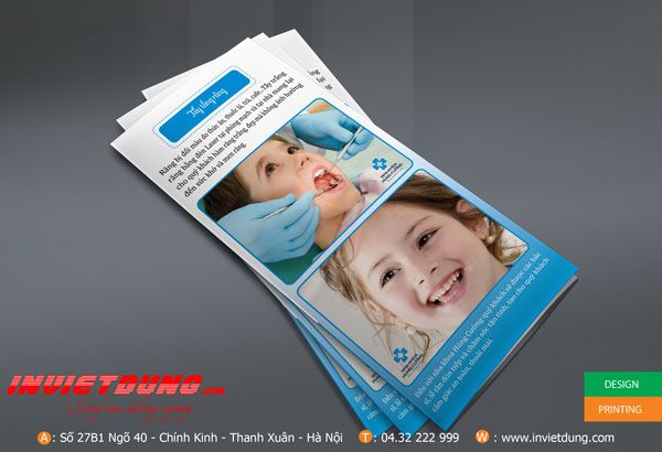 Mẫu tờ rơi nha khoa, in tờ rơi Hùng Cường - Bắc Giang
